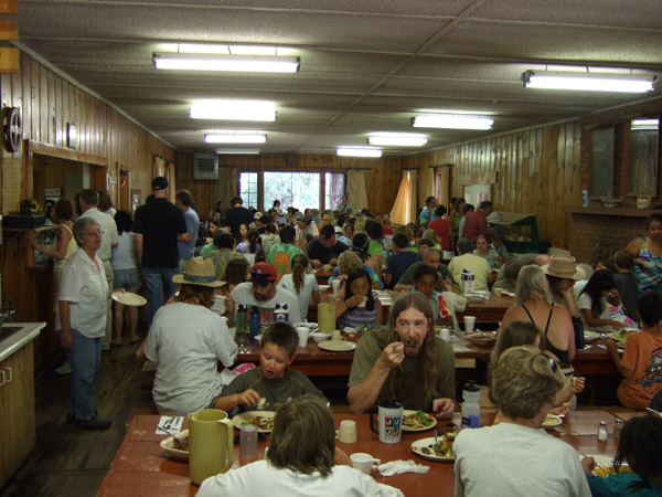 Dining at camp